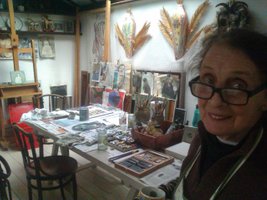 Marie Troost in haar Atelier